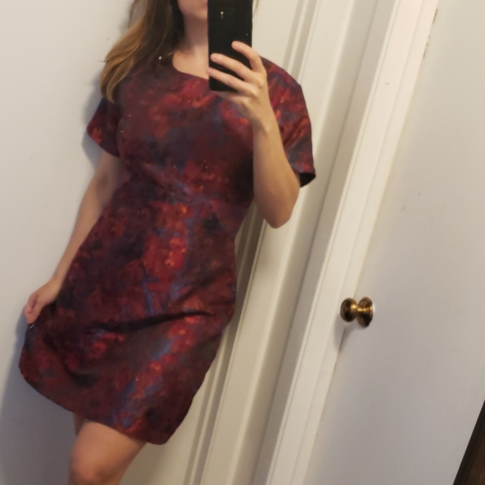 Revolve Eight Sixty Metallic Shift dress